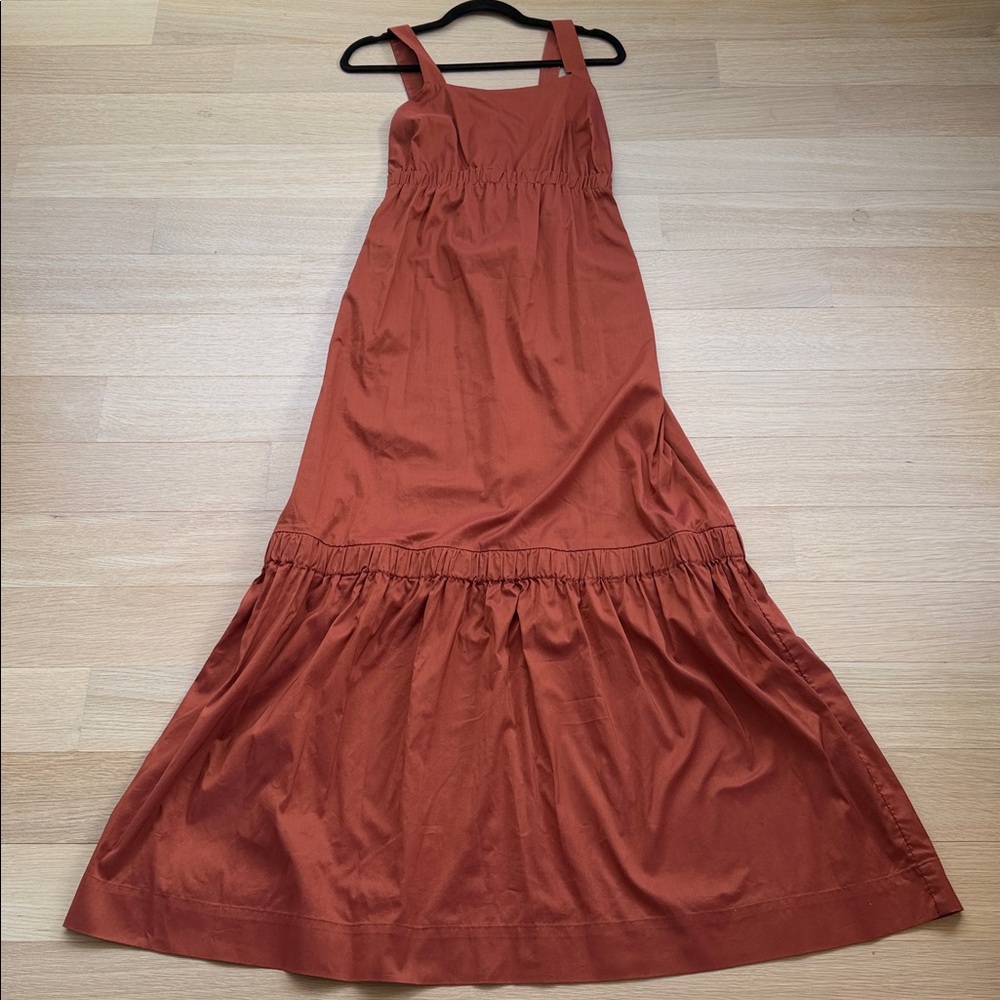 Malia Mills Orange Rust Strap Maxi Dress Size 4